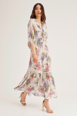 Savannah Dress, Cream Lilac