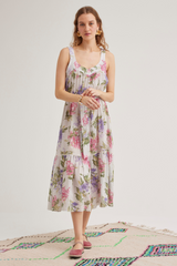 Hazel Dress, Cream Lilac