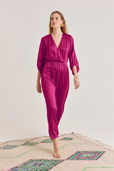 Julianna Silk Dress, Orchid Pink