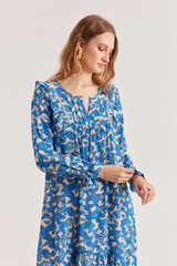 Evelyn Dress, Pop Paisley - Royal Blue