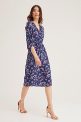 Josephine Dress, Navy Violet