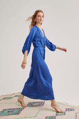Julianna Silk Dress, Royal Blue