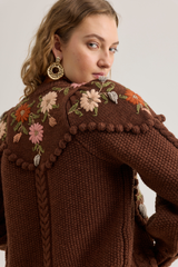 Holly Cardigan, Chestnut Brown