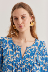 Evelyn Dress, Pop Paisley - Royal Blue