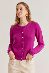 Jackie Cardigan, Orchid pink Cashmere
