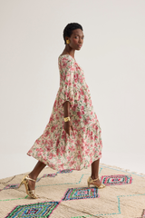 Caroline Dress, Iris Rose