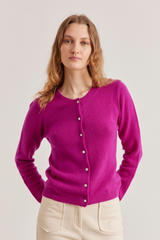 Jackie Cardigan, Orchid pink Cashmere