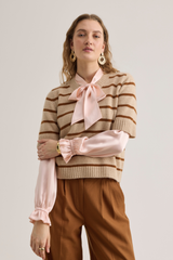 Molly top, Nutmeg Stripe