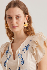 Ellie Top, Cream Birdie