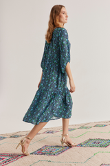 Caroline Dress, Blue Blossom