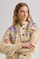 Holly Cardigan, Ivory Lilac