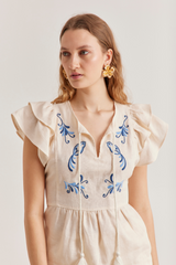 Ellie Top, Cream Birdie