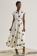 Viviane Dress, Maxi Dot