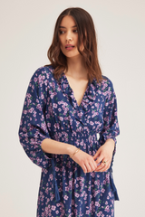Josephine Dress, Navy Violet