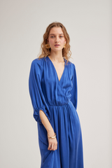 Julianna Silk Dress, Royal Blue