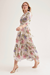 Savannah Dress, Cream Lilac