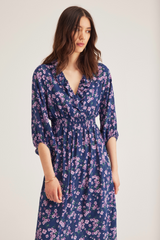 Josephine Dress, Navy Violet