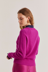 Adele V-neck, Orchid Pink Cashmere