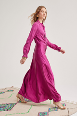 Ivy Silk Skirt, Orchid Pink