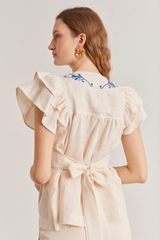 Ellie Top, Cream Birdie