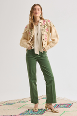 Holly Cardigan, Ivory rose Lilac