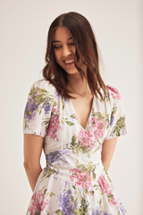 Jolene Dress, Cream Lilac