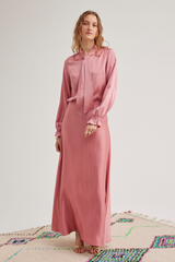 Ivy Silk Skirt, Rose