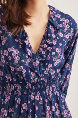 Josephine Dress, Navy Violet