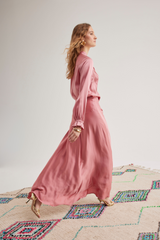 Ivy Silk Skirt, Rose