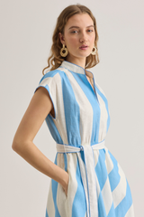 Viviane Dress, Portofino Blue