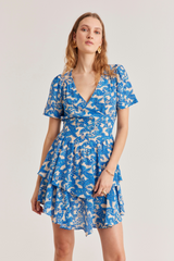 Jolene Dress, Pop Paisley- Royal blue