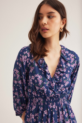 Josephine Dress, Navy Violet