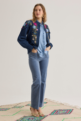 Holly Cardigan, Navy Orchid Pink