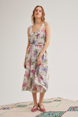 Hazel Dress, Cream Lilac