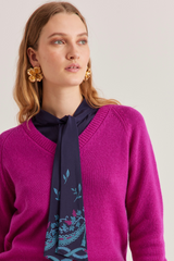 Adele V-neck, Orchid Pink Cashmere