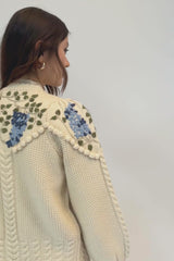 Holly Cardigan, Ivory blue Lilac