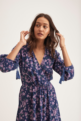 Julianne Dress, Navy Violet