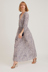 Julianne Dress, Navy Paisley