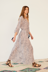 Julianne Dress, Navy Paisley