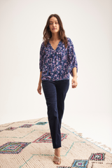 Jenny Blouse, Navy Violet