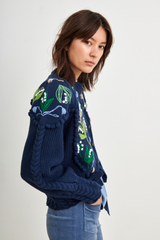 Holly Cardigan Lily of the Valley Navy