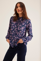 Rosie Shirt, Navy Violet
