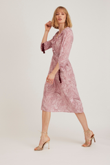 Josephine Dress, Wine Paisley