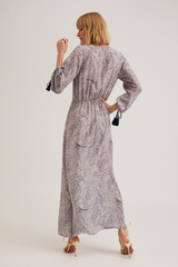 Julianne Dress, Navy Paisley