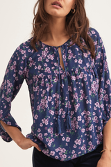 Jenny Blouse, Navy Violet