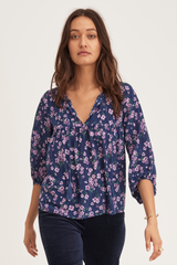 Jenny Blouse, Navy Violet