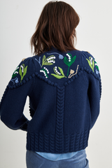 Holly Cardigan Lily of the Valley Navy