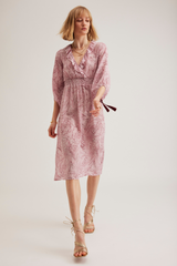 Josephine Dress, Wine Paisley