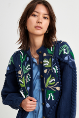 Holly Cardigan Lily of the Valley Navy