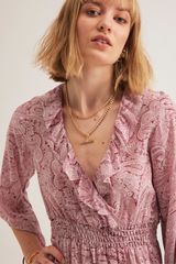 Josephine Dress, Wine Paisley
